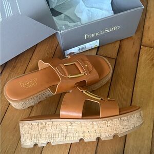 Franco Sarto Women's Tan Platform Sandals
